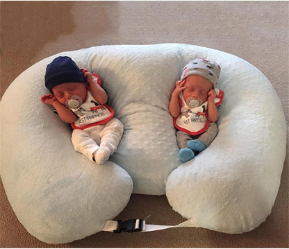Multifunctional Maternity Breastfeeding Pillow Twins Nursing Support Pillow for Pregnant Women Newborn Feeding Bed Artifact (White)