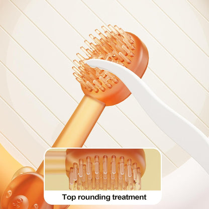 Dog Toothbrush, Soft Bristle Pet Oral Care Set, Compact Pet Teeth Cleaning Tool, 3.74 x 2.17 x 2.17 inches Portable Puppies Toothbrush Gentle Hygiene for Small Breeds