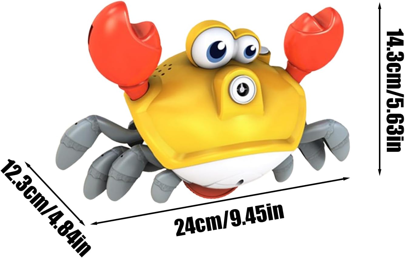 Toddler Bubble Machine, Dancing Crab Blower Toy, 9.45x5.63x4.84 Inches, Durable ABS Shell, Automatic Output, Interactive Bubble Maker with Lights and Music for Outdoor Play Fun