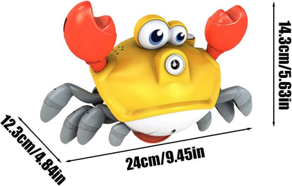 Toddler Bubble Machine, Dancing Crab Blower Toy, 9.45x5.63x4.84 Inches, Durable ABS Shell, Automatic Output, Interactive Bubble Maker with Lights and Music for Outdoor Play Fun