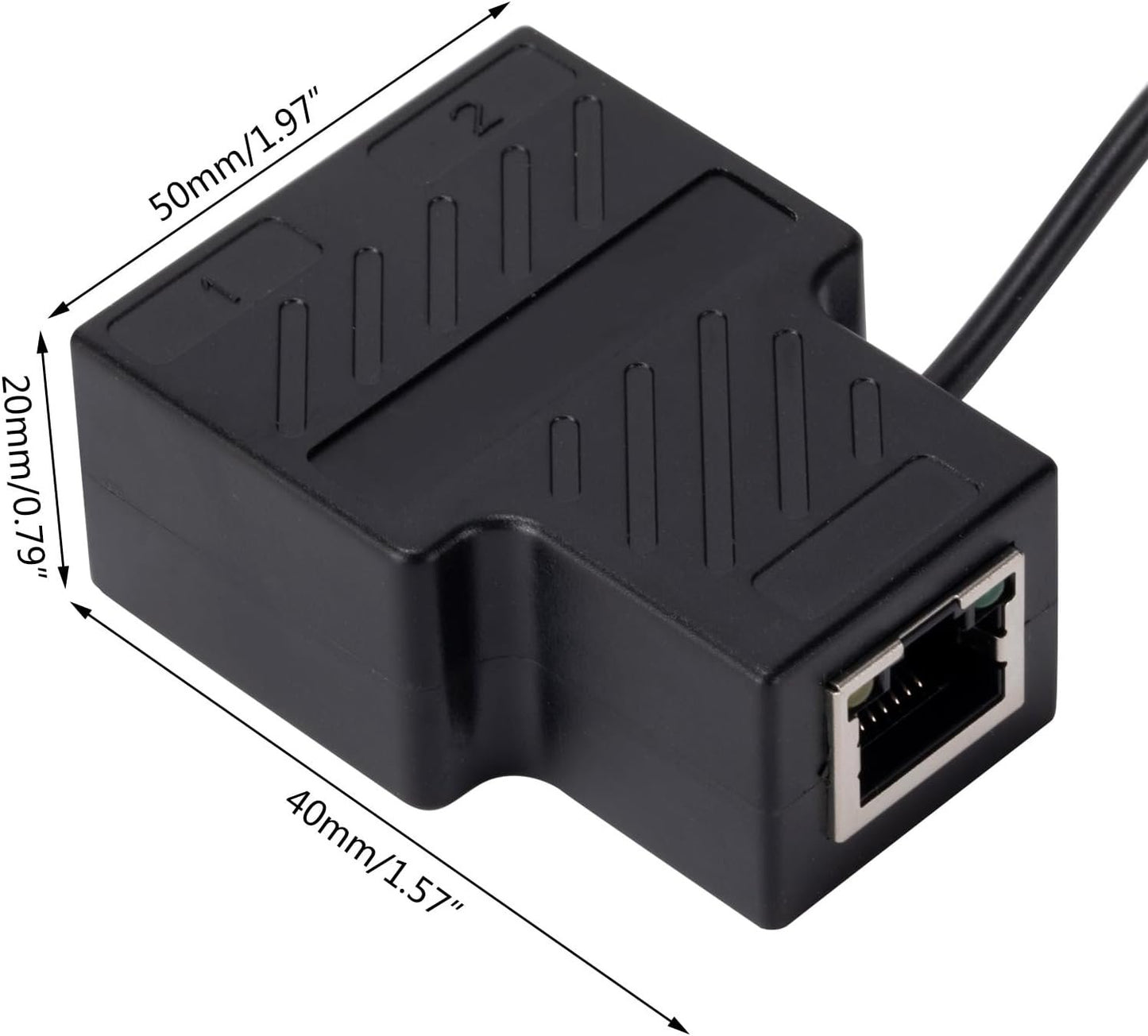 RJ45 Networks Splitters Adapters 1 to 2 Female USB to RJ45 Port with USB Power Cable LAN Interfaces Ethernets