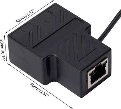 RJ45 Networks Splitters Adapters 1 to 2 Female USB to RJ45 Port with USB Power Cable LAN Interfaces Ethernets