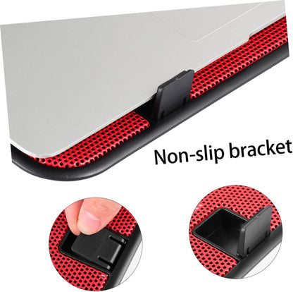 Tofficu 5V Laptop Cooling Pad Stand with Dual USB Fans Angles for Enhanced Airflow Lightweight Portable Design for Optimal Laptop Use