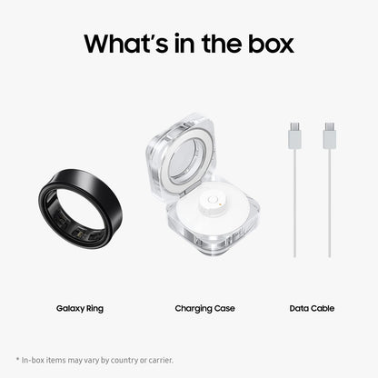 Samsung Galaxy Ring, Slim and Light Smart Ring with Durable Titanium Frame, AI-Powered Samsung Health, Sleep/Heart Rate/Stress Monitor, Water Resistant Up to 100m, Size 10, Titanium Black