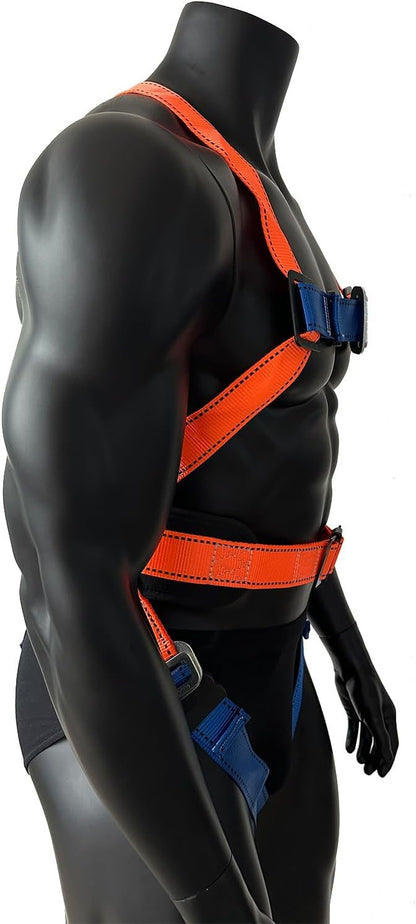 Full Body Safety Harness Tool Fall Protection with D-Rings and Waist Belt,Universal Personal Protective Equipment ANSI/ASSE OSHA/ANSI