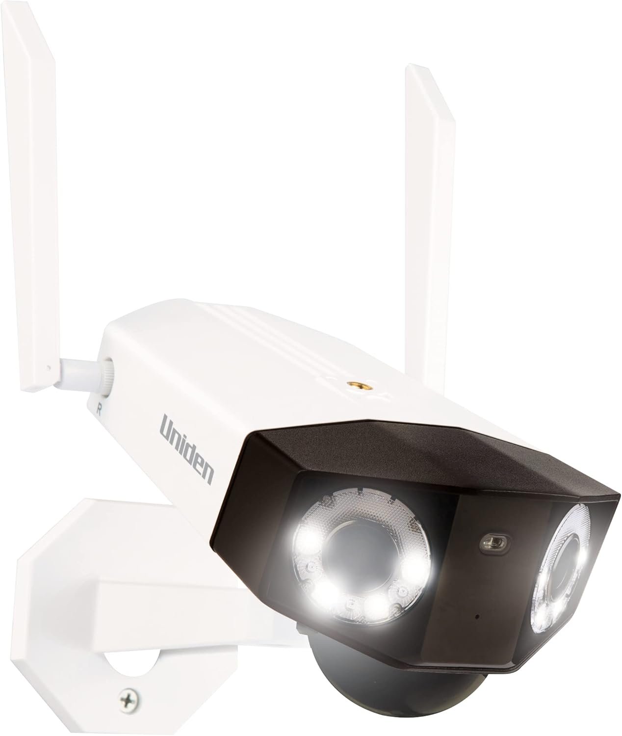 Uniden App Cam Solo Pano 100% Wirefree Smart 3K (6MP) Dual Lens Spotlight Security Camera with Solar Panel