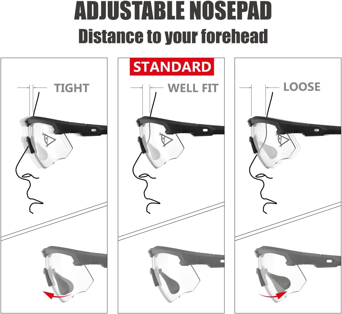 HTS HUNTERSKY Shooting Range Glasses S57 mil-prf-31013 mil-prf-32432 shooter glasses with range glasses men Ballistic Impact Protection OSHA Swat