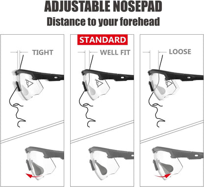 HTS HUNTERSKY Shooting Range Glasses S57 mil-prf-31013 mil-prf-32432 shooter glasses with range glasses men Ballistic Impact Protection OSHA Swat