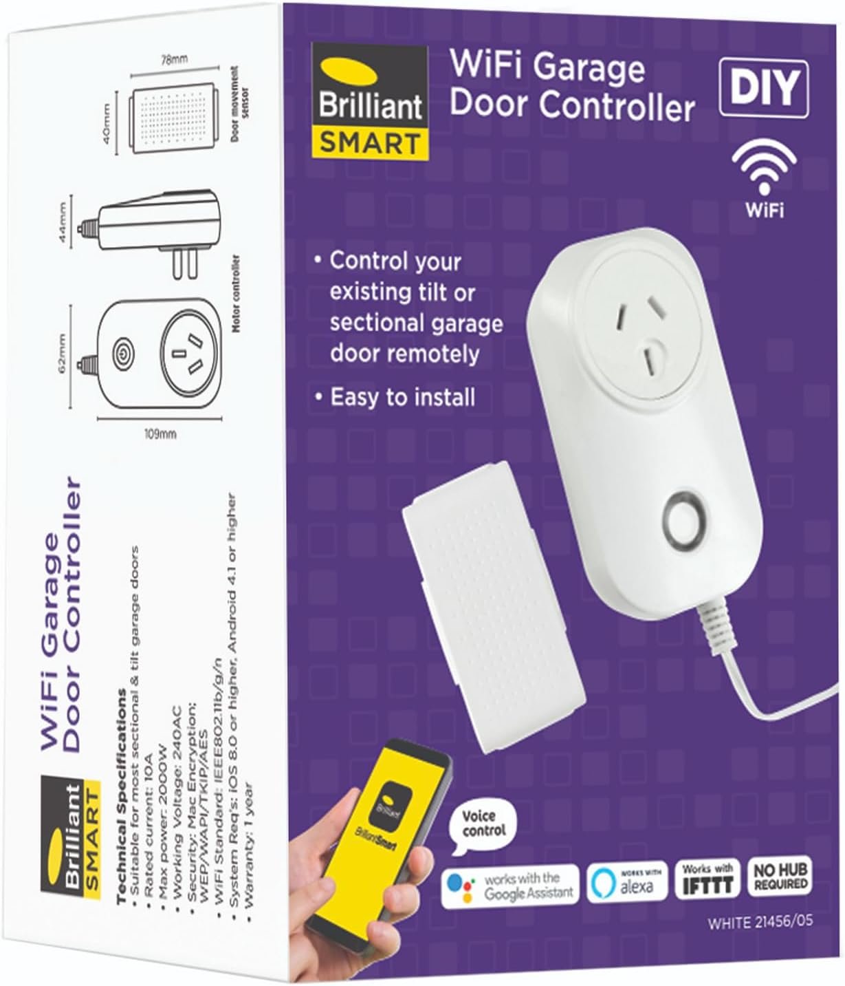 Brilliant Smart WiFi Garage Door Controller