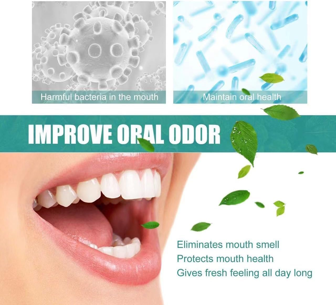 3 Pcs Fresh Breath Oral Care Essence, Fresh Breath Oral Care Clean Teeth Gel, Natural Breath Freshening Drops, Long Lasting Fresh Breath, Minty Taste, Easy to Carry