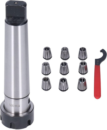 Respicefinem MTA ER25 Collet Chuck Clamping Holder Tool Set Kit Ideal for CNC Milling Lathe With 9pcs Different Sized Collets and 1pc for and Safety Made of High Quality Carbon (MTA4-ER25-M16)