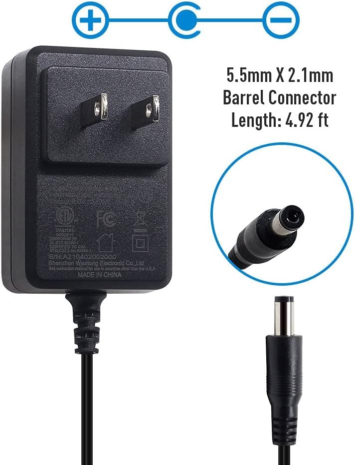 SONICAKE 9V DC 1000mA Power Adapter Center Negative Polarity for Guitar Pedals and Other 9V Electronic Devices
