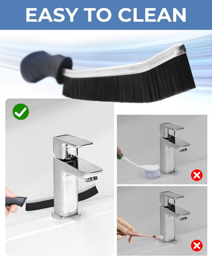 Cleangor Crevice Cleaning Brushes, Cleaner Scrub Brush Tool for Hard to Reach Tight Space, Home Essentials, Cleaning Supplies for Shower, Bathroom, Kitchen, Toilet, Window