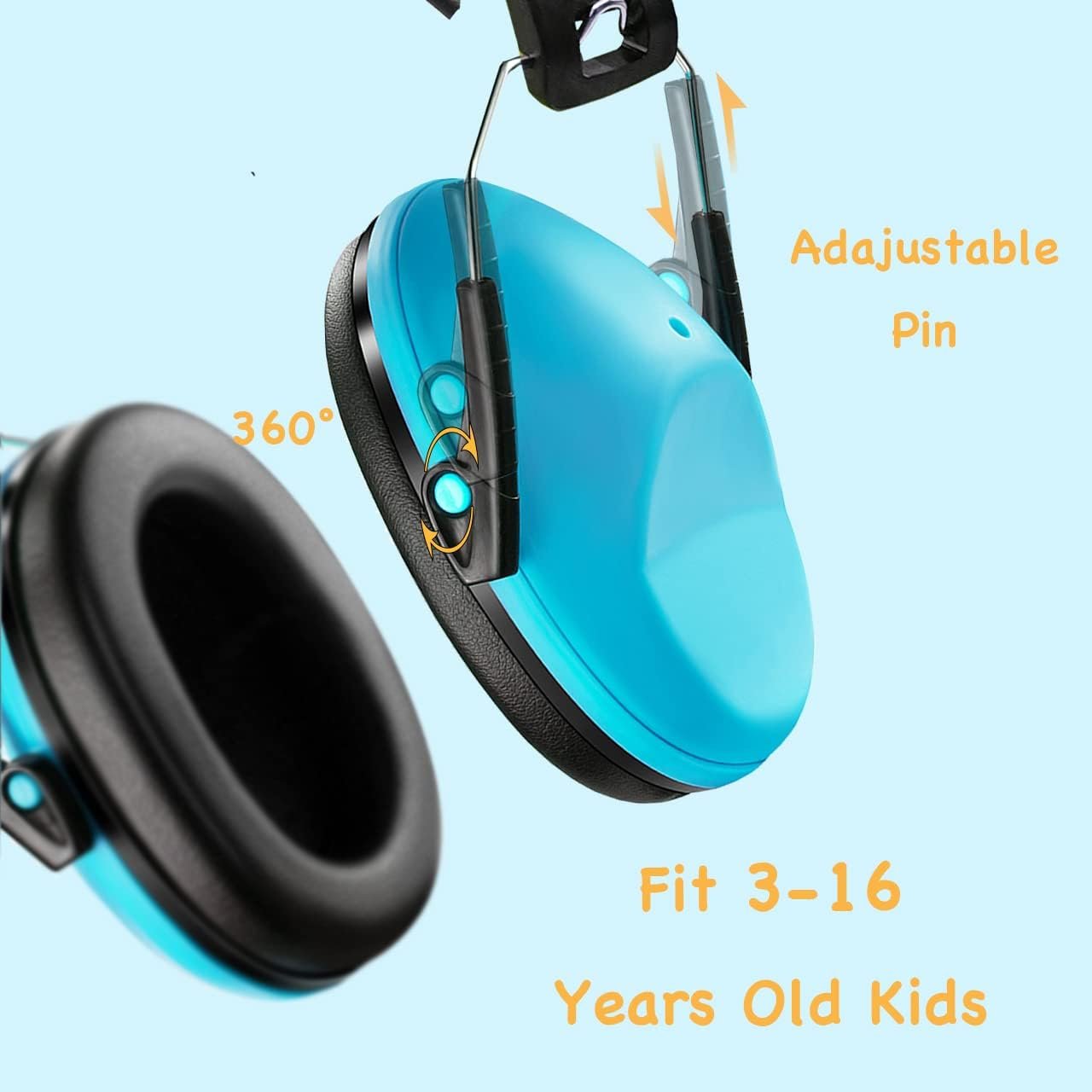 2 Pack Noise Canceling Headphones for Kids, Kids Ear Protection Earmuffs for Autism, Toddler, Children, Noise Cancelling Sound Proof Earmuffs/Headphones for Concerts, Air Shows, Fireworks