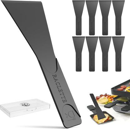 8 pcs Raclette Spatula for Non-Stick Pans, Baking Utensils Set, Nylon spatulas with Plastic Storage Box, 5.3 Inch Mini Spatula Scraper for Cheese, Pancake, Cooking, Baking, Kitchen Tools & Gadgets