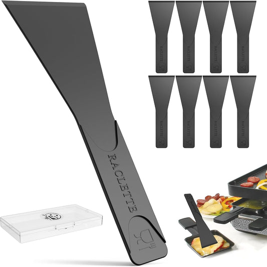 8 pcs Raclette Spatula for Non-Stick Pans, Baking Utensils Set, Nylon spatulas with Plastic Storage Box, 5.3 Inch Mini Spatula Scraper for Cheese, Pancake, Cooking, Baking, Kitchen Tools & Gadgets