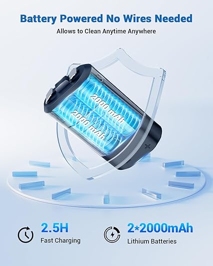 Rechargeable Ultrasonic Retainer Cleaner Machine | 50kHz 1.9 inch Ultra-Thin Portable | Night Guard Aligners Jewelry |6pcs Cleaner Tablets Included | Quick & Deep Clean Modes | FSA HSA Approved