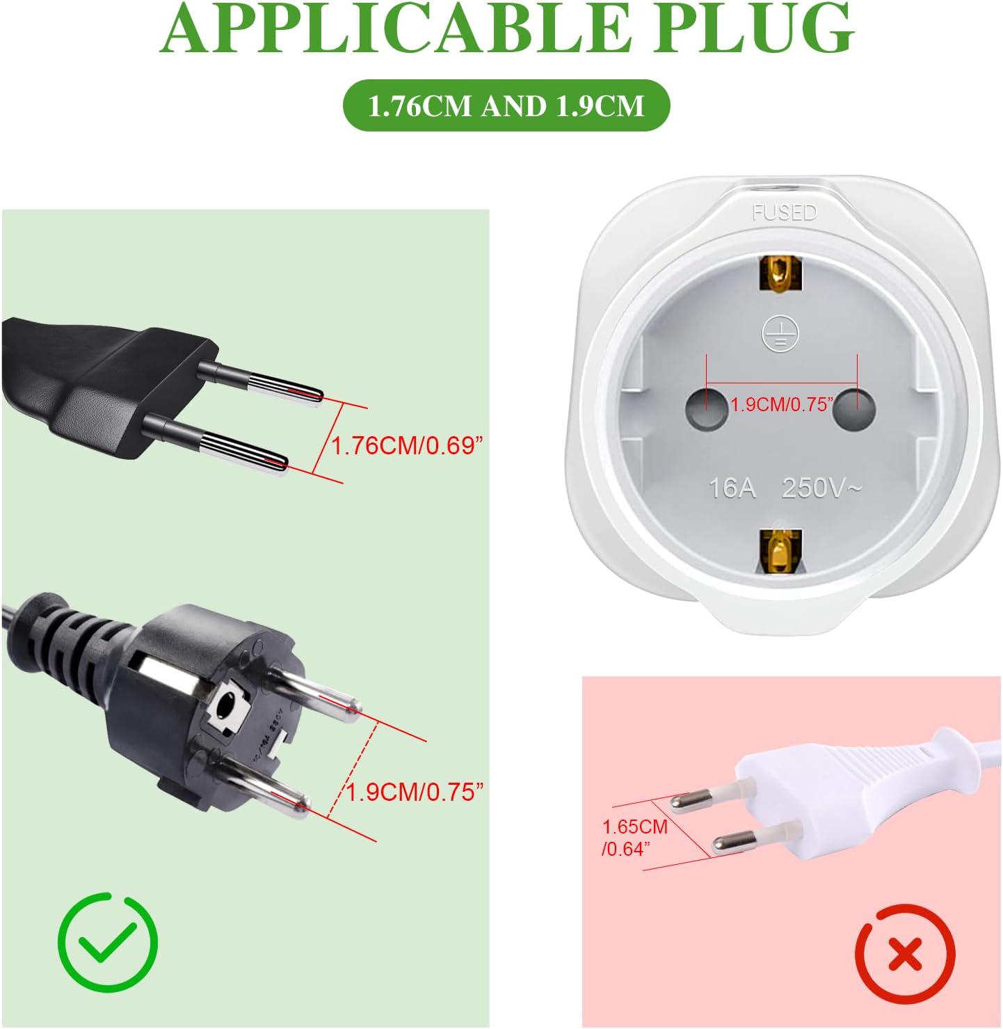 UK Plug Adapter,2pcs UK Plug to Italian Plug Adapter and Universal Travel Adapter, UK to Italy Adapter for Great Britain Qatar Ireland Maldives, Type G