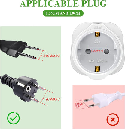 UK Plug Adapter,2pcs UK Plug to Italian Plug Adapter and Universal Travel Adapter, UK to Italy Adapter for Great Britain Qatar Ireland Maldives, Type G