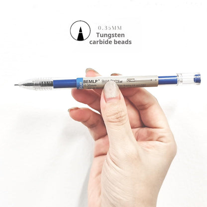 Gel Ink Pen Extra fine point 0.35mm Blue Liquid Rollerball Pens Quick Drying Gel Pens School Office student Exam Writing Stationery Supply 12 Pcs/Set (Blue)