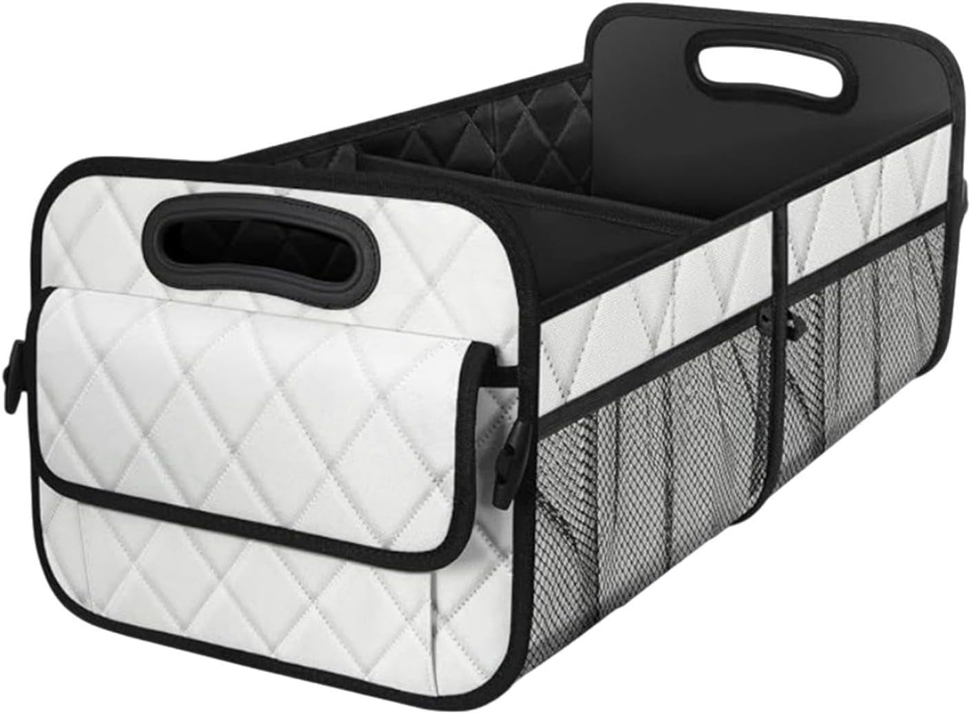 Deevoka Car Trunk Storage Box Vehicle Boot Organiser Auto Rear Compartment Organizer, White