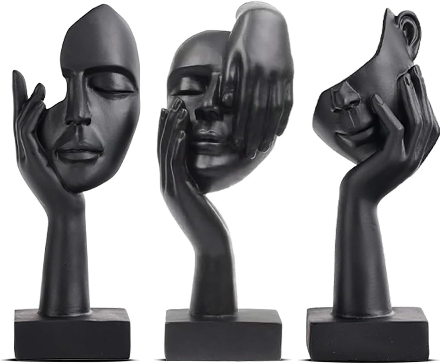 Irayin Abstract Thinker Statue Sculpture, Home Decorative Figurines, Modern Sculpture Decoration, Modern Living Room Ornaments, Home Decorative Figurines - Black