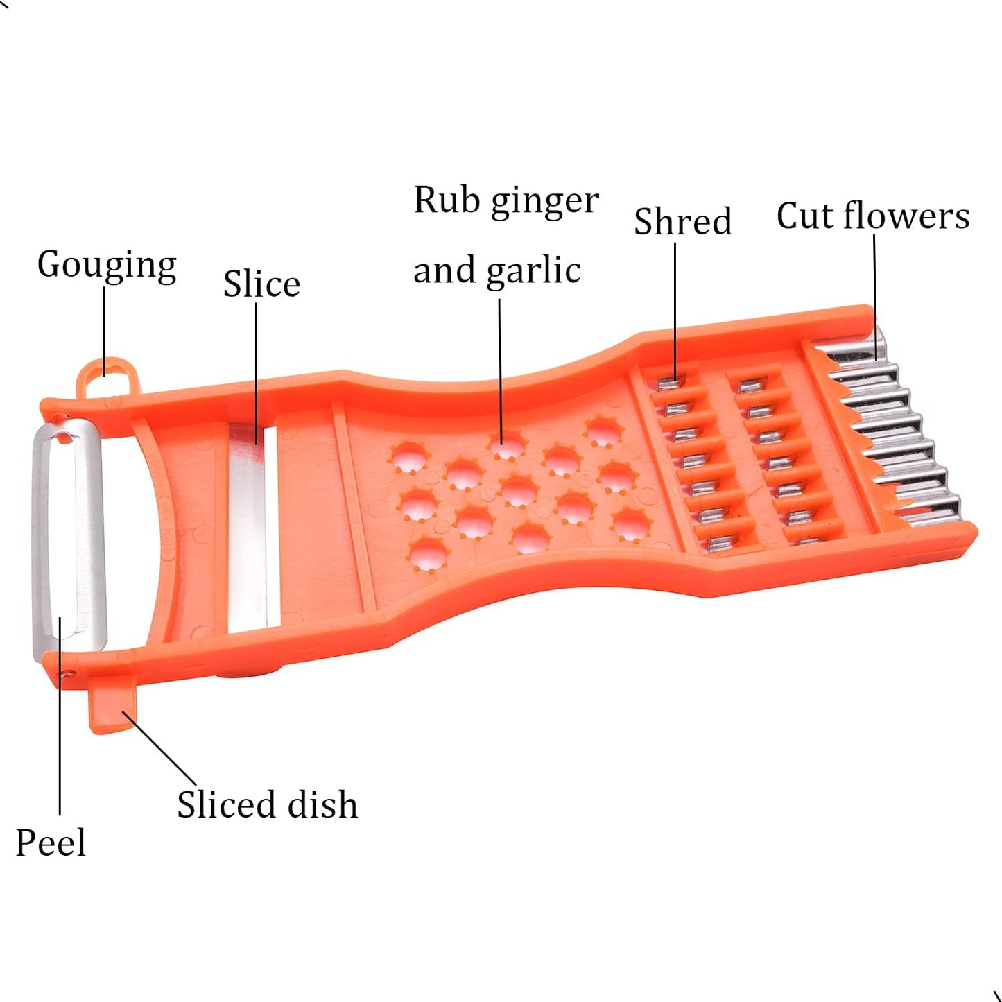 2Pcs handheld Plastic Multifunction Kitchen Peeler Grater Slicer Tool,for Vegetable,Fruit,Cucumber,Potato,Carrots,Cheese,Chef Gadgets Tools