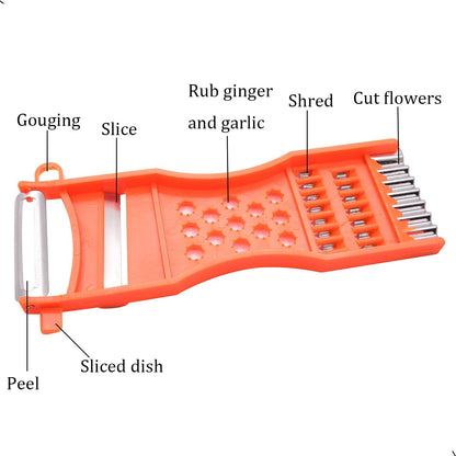 2Pcs handheld Plastic Multifunction Kitchen Peeler Grater Slicer Tool,for Vegetable,Fruit,Cucumber,Potato,Carrots,Cheese,Chef Gadgets Tools