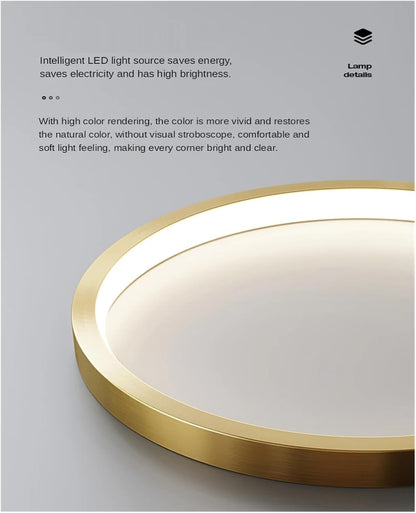 Generico LED Ring Pendant Light For Bedroom Bedside Warm Light Living Room Entrance Ceiling Hanging Lamp Decoration Lighting Bathroom Modern Lights