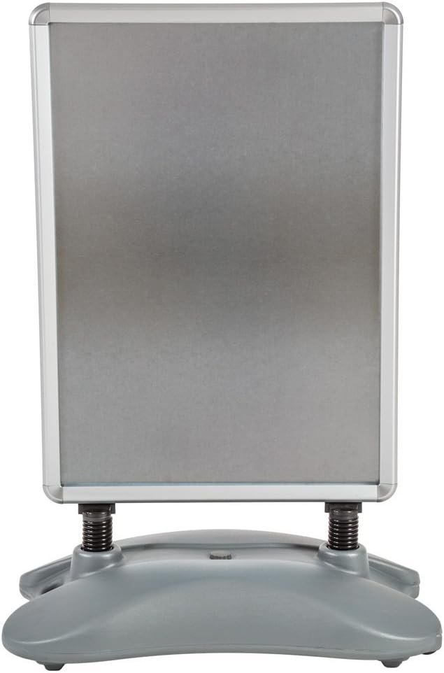 tectake® A1 Advertising Display Stand, Double-Faced, Aluminium Frame Holder, Sturdy Plastic Stand, Fillable, 2 Protective Films Against Weather and Dirt