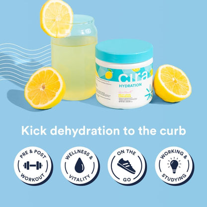 Hydration Powder - Cira x Alicia McCarvell's Electrolyte Drink Mix with Himalayan Salt for Dehydration Relief and Recovery - Self Love Lemonade, 45 Servings