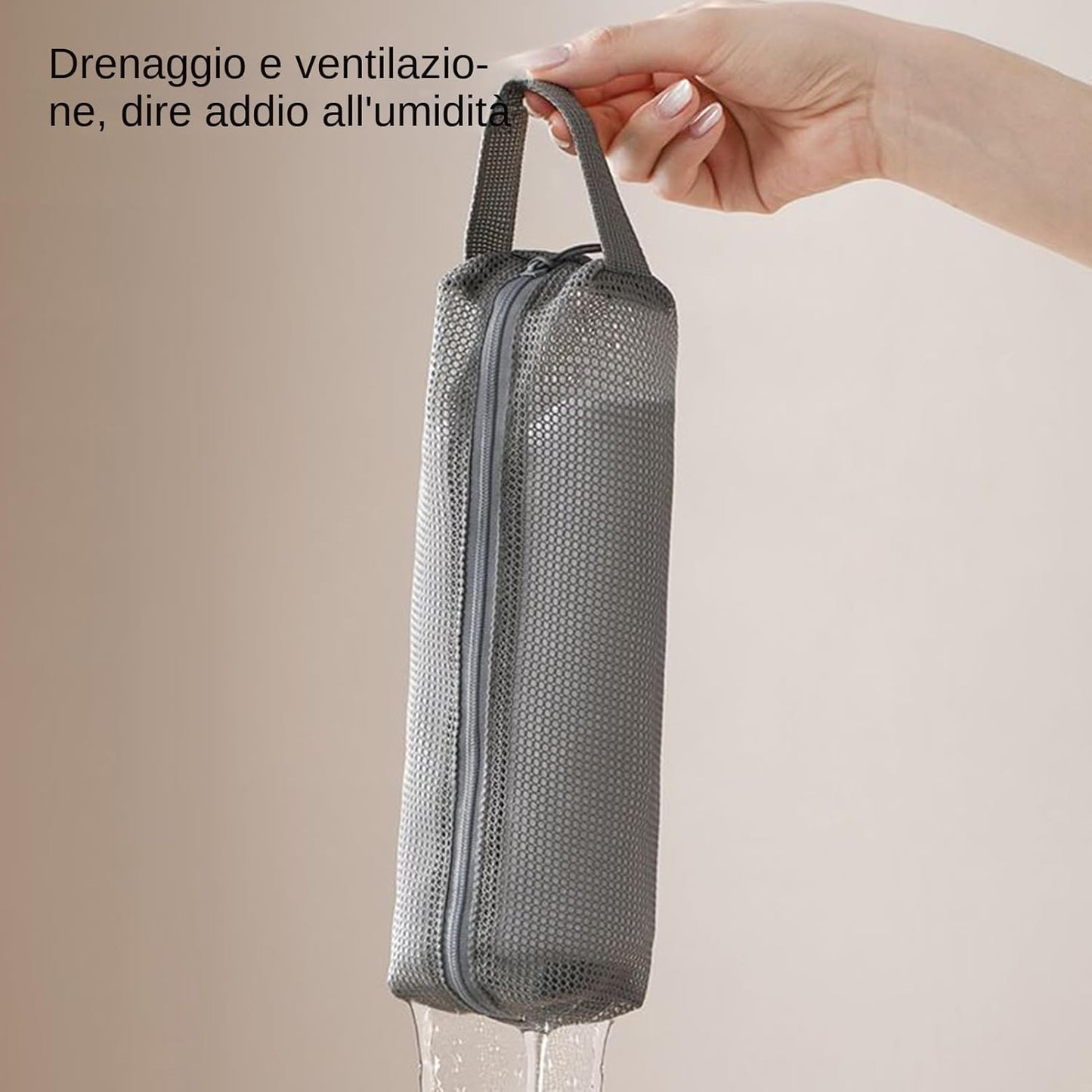 Travel Size Toiletries Bag, Portable Makeup Pouch, Multifunctional Mesh Organizer, Ideal for Camping, Airplane, Bathroom, Hospital, Beach, Gym, Vacation, Road Trip, Cruise, RV Use