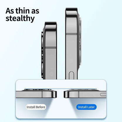 NEW'C 4 Pack, 2 x Glass Screen Protector for iPhone 13 Pro and 2 x Camera lens Protector, Scratch-Resistant, No Air Bubbles, Extremely Durable, 9H Hardness Tempered Glass