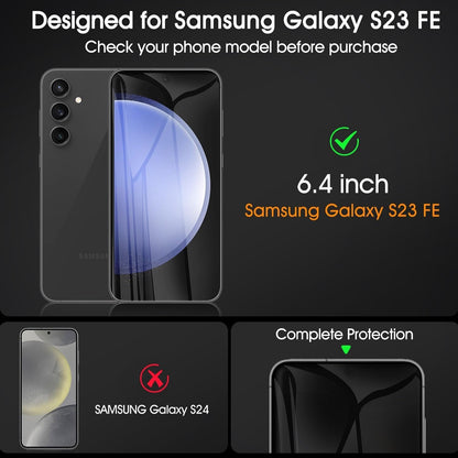 DYNASCO 3 Pack Privacy Screen Protector Compatible with Samsung Galaxy S23 FE, Anti-Spy TPU Hydrogel Protective Film for Samsung Galaxy S23 FE 5G 6.4" - Support Fingerprint Unlock, Self-Healing