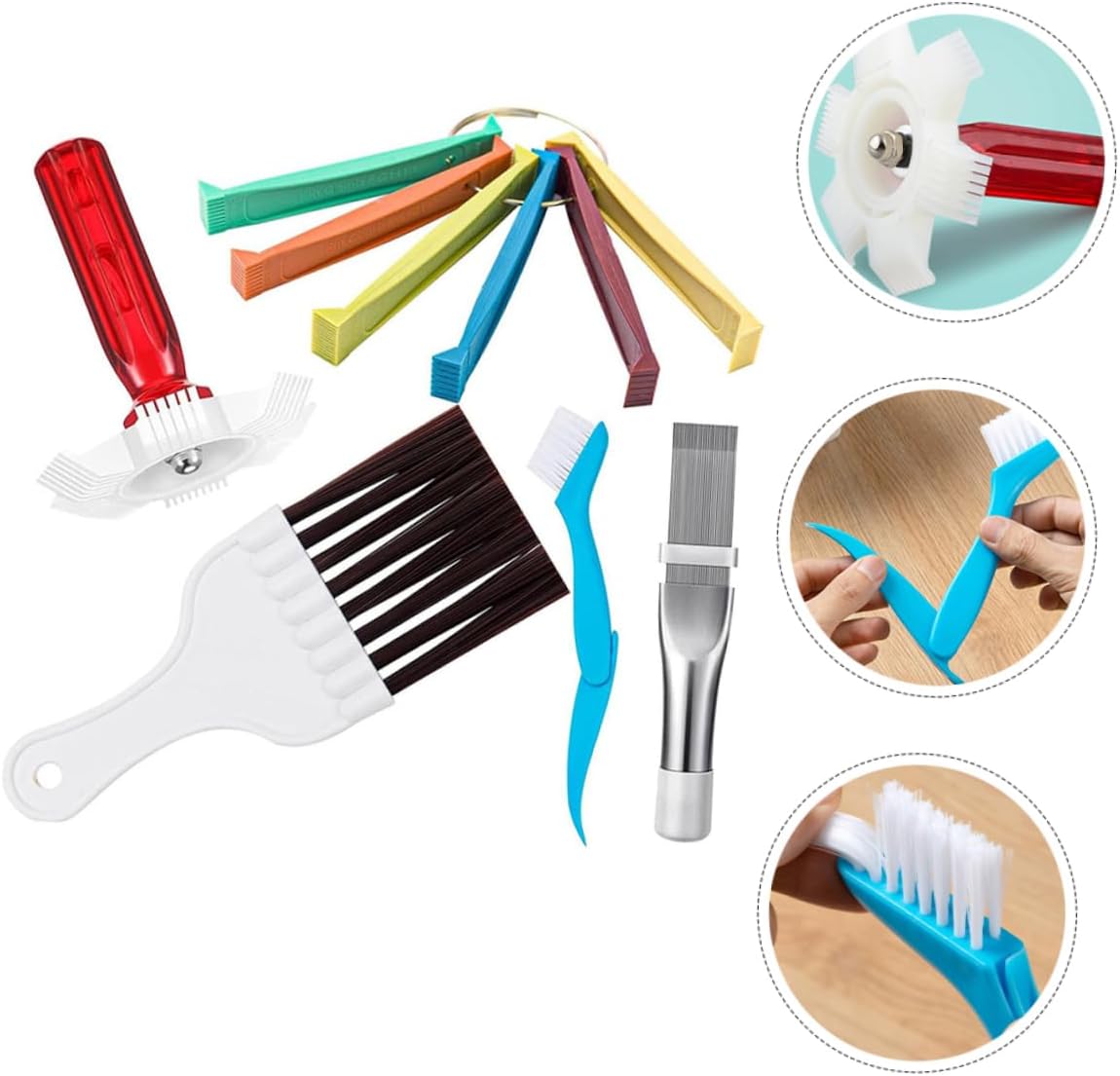 TINEASUR 1Set Air Conditioner Fin Combs Condenser Brushes Radiator Cleaners for Fin Combing Essential Tools for Maintenance and Cleaning