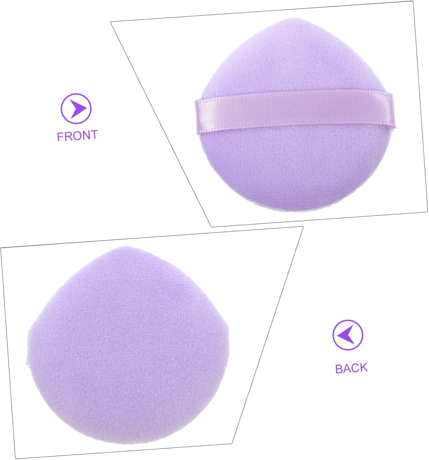 DEARMAMY 10Pezzi Portatili Morbidi Per Polvere Per Applicazione Makeup Accessori Cosmetici Microfibra