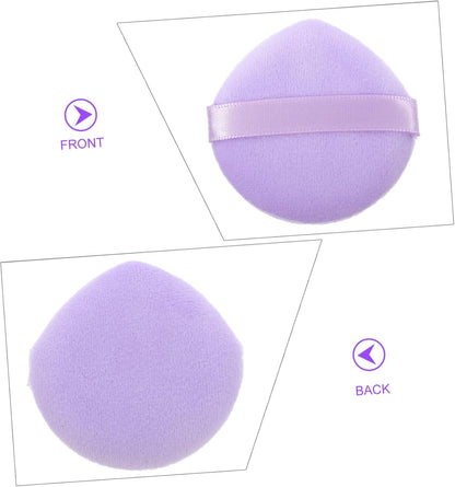 DEARMAMY 10Pezzi Portatili Morbidi Per Polvere Per Applicazione Makeup Accessori Cosmetici Microfibra