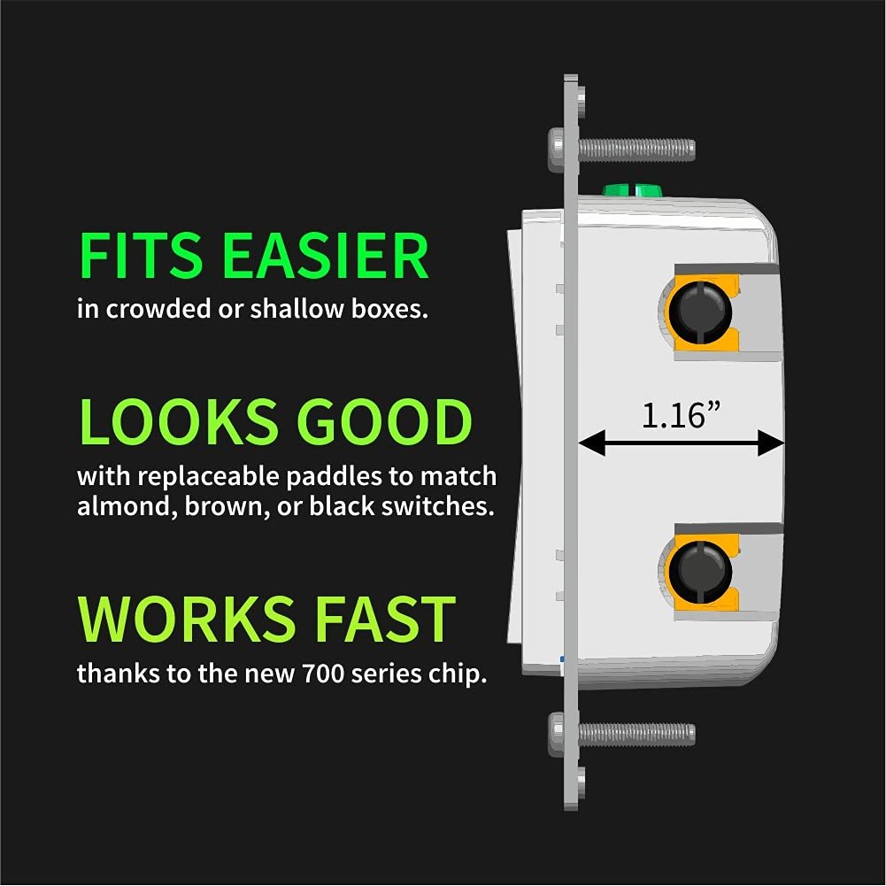 Zooz 800 Series Z-Wave Long Range S2 On Off Switch ZEN76 800LR, White | Simple Direct 3-Way and 4-Way Solution (Works with Regular Switches, No Aux Switch Needed) | Z-Wave Hub Required