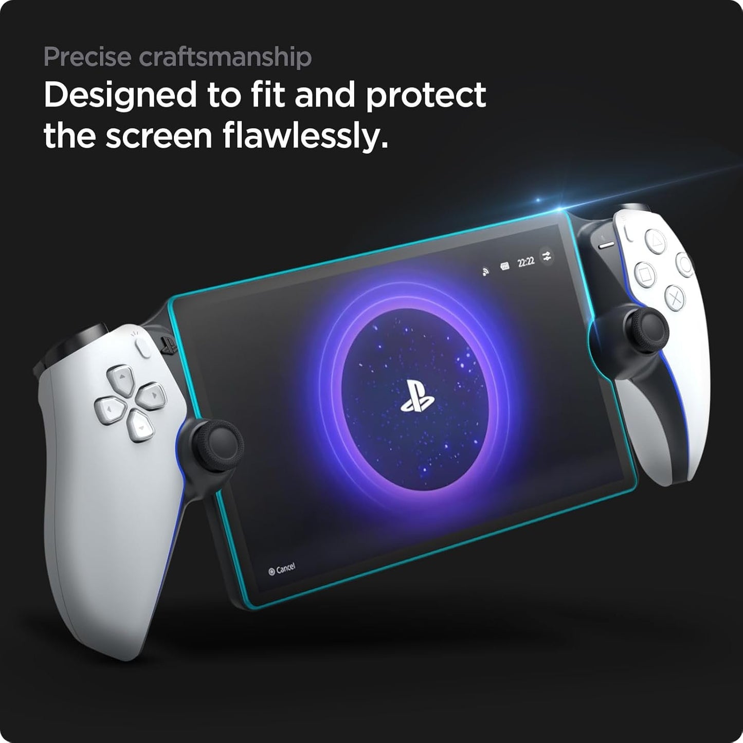Spigen Tempered Glass Screen Protector [GlasTR EZ FIT] designed for PlayStation Portal Remote Player - 1 Pack