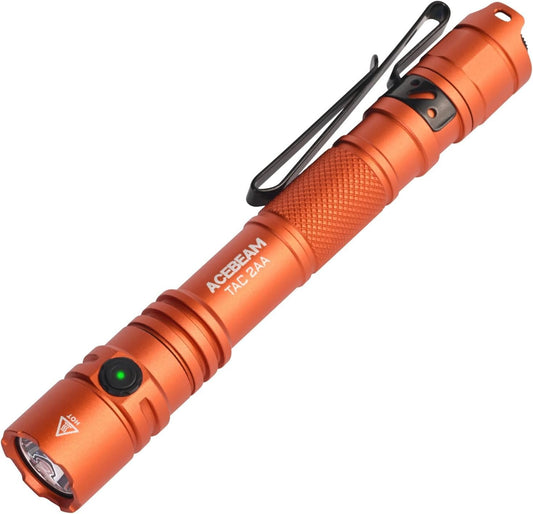 ACEBEAM TAC 2AA EDC Tactical Dual Modes Flashlight Rechargeable, 1600 High Lumens, Dual Switch Pocket LED Flashlight, Super Bright Small Flash Light for Emergency, Camping, Home