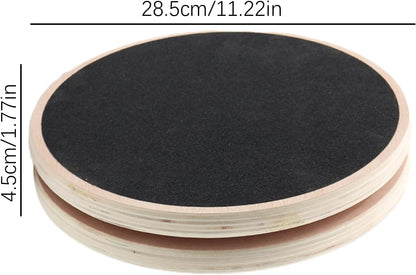 Waist Training Board, Wooden Waist Whisper Disc Anti-Slip, Rotating Exercise Equipment Body Trainer, Fitness Twist Gear for Trimming Arms, Legs, Core Workout on Home Gym