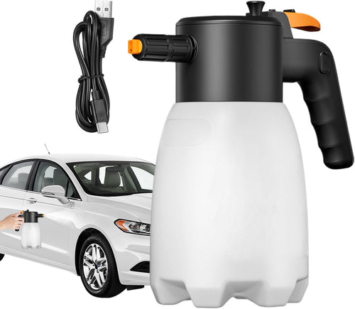 Car Wash Sprayer, Multifunctional Foaming Sprayer, 1.8L Electric Cleaning Tool, Reusable Vehicle Supplies for Daily Car Care, Auto Detailing, Exterior Washing, Interior Maintenance, Garage Use