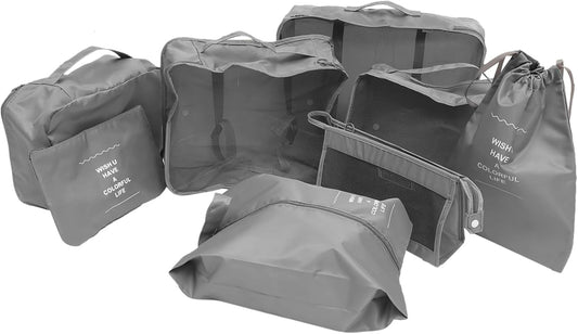 TOGEVAL Travel Accessories Set 8-Piece Luggage Packing Cubes Waterproof Travel Storage Bags for Organization