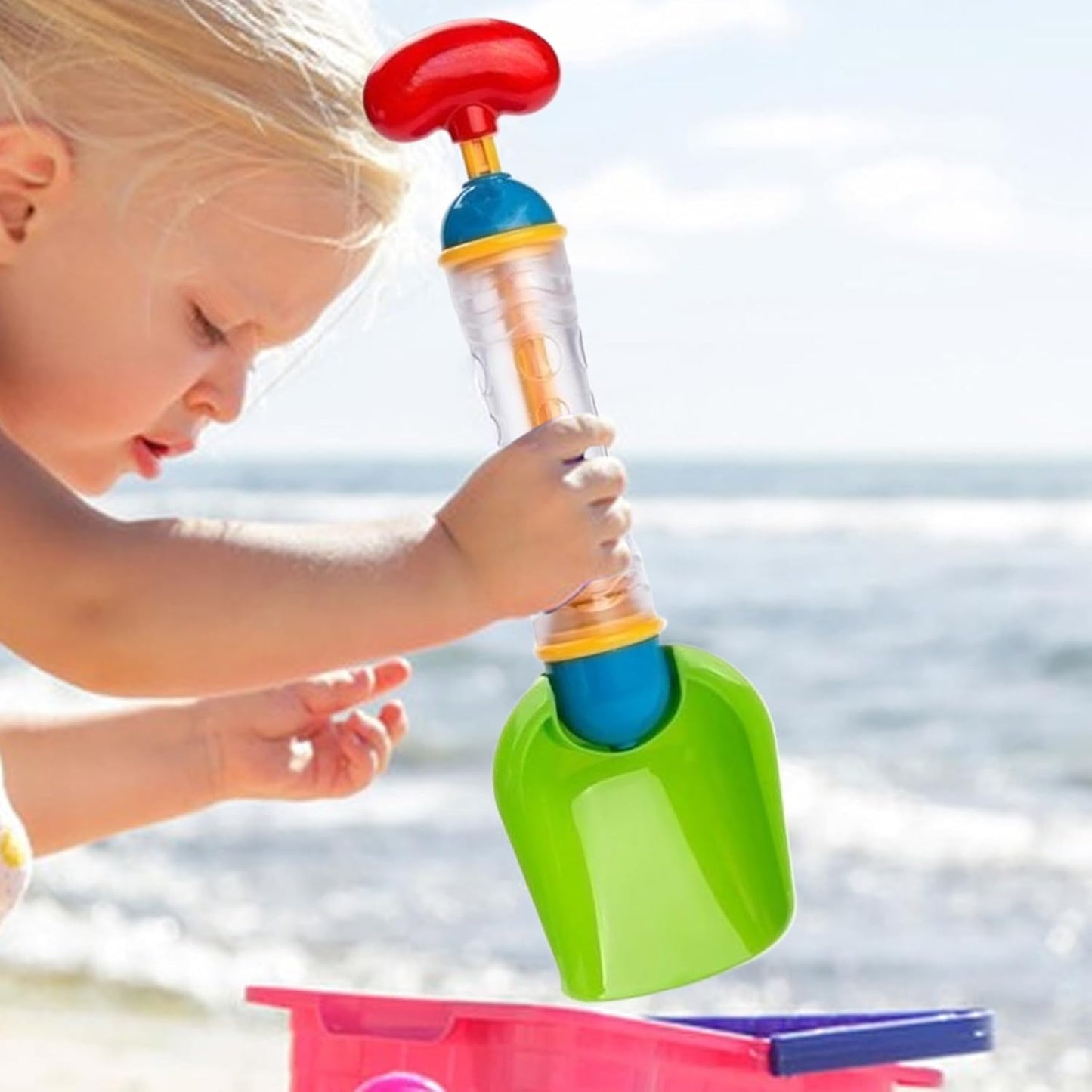 Water Squirter Sand Shovel Toy, Water Soaker Digging Tool 11.02x3.94x1.97 inches Summer Splash Play, Ideal for Kids Boys Girls Beach Pool Garden and Creative Outdoor Adventures