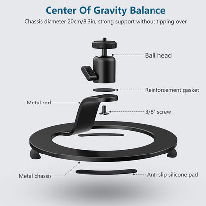 IGTOPS Desktop Projector Table Stand, Multi-Angle Projection Stand, Universal Camera Mount with 1/4" Screw Interface, Projector Stand