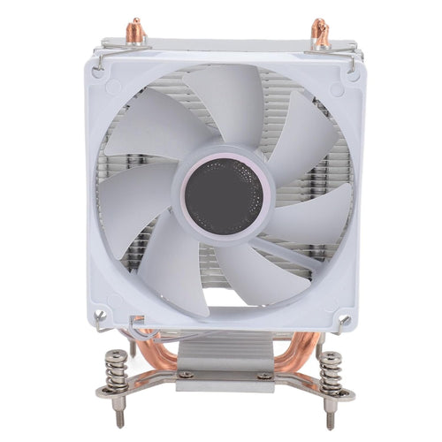 SPYMINNPOO CPU Cooler, Single Fan 90mm 2 Heat Pipes 3 Wire Computer CPU Cooling Fans Hydraulic for 775 1150 1151