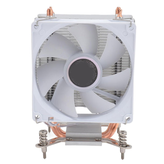 SPYMINNPOO CPU Cooler, Single Fan 90mm 2 Heat Pipes 3 Wire Computer CPU Cooling Fans Hydraulic for 775 1150 1151