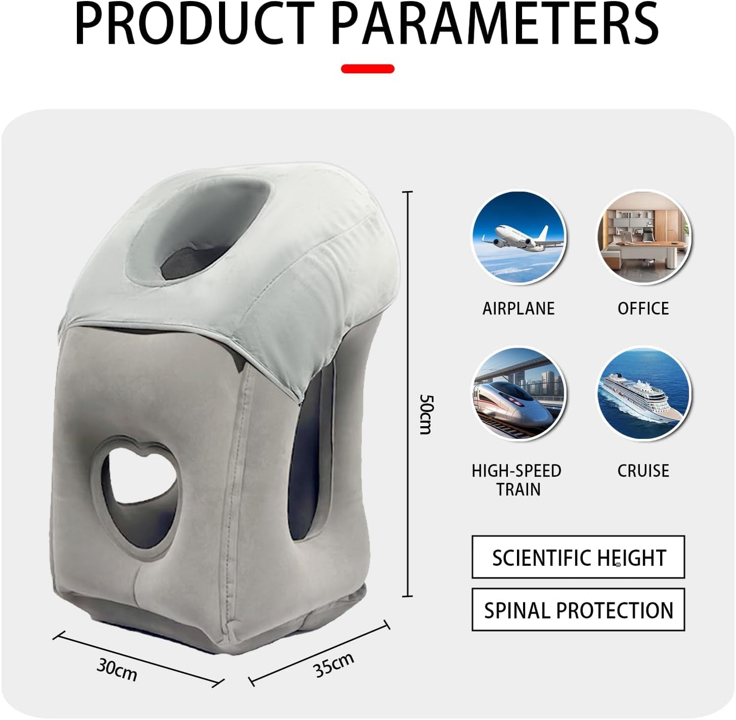 2 Pack Inflatable Travel Pillow Neck Support for Airplane Storage Bags Superior Comfort, Durability Versatility Comfortably Support Head, Neck