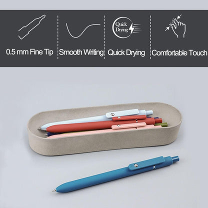 5 PCS Quick Dry Ink Pens, Pens Fine Point Smooth Writing Journal Pens, Aesthetic Retractable 0.5mm Black Ink, Cute Pen for Writing Note Taking Journaling, School Office Supplies Gifts (Retro)