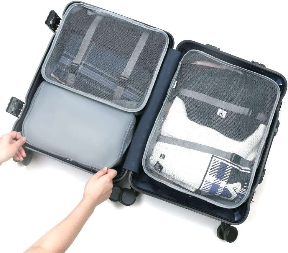 OSDUE Suitcase Packing Cubes, 8 Pieces Thickened Travel Organizer, Travel Bags, Travel Accessories, Essential Organizer, Clothes, Shoes, Cosmetics, Toiletries, Bags